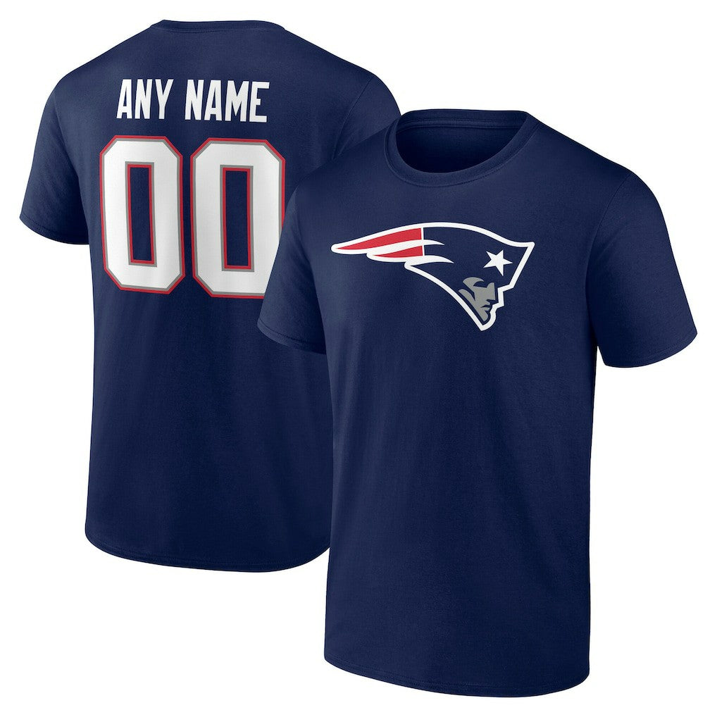 New England Patriots Big & Tall Team Authentic Custom T-Shirt Navy