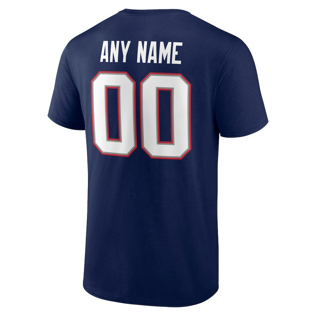 New England Patriots Big & Tall Team Authentic Custom T-Shirt Navy