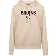 Boston Bruins Levelwear Women's Festive Holiday Adorn Hoodie - Khaki - NHL 203587433