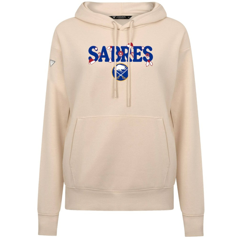 Buffalo Sabres Levelwear Women's Festive Holiday Adorn Hoodie - Khaki - NHL 203587442