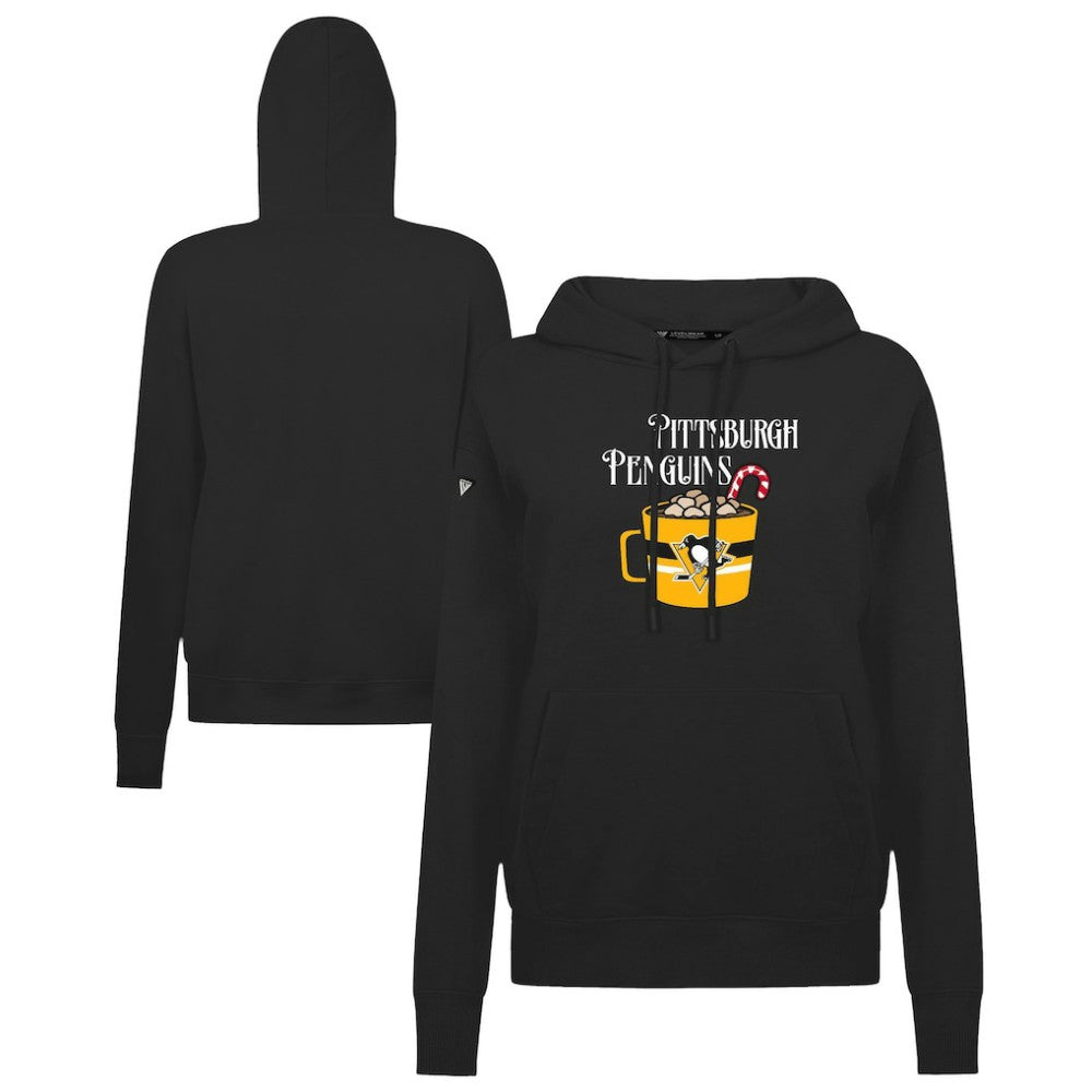 Pittsburgh Penguins Levelwear Women's Mellow Holiday Adorn Hoodie - Black - NHL 203587463