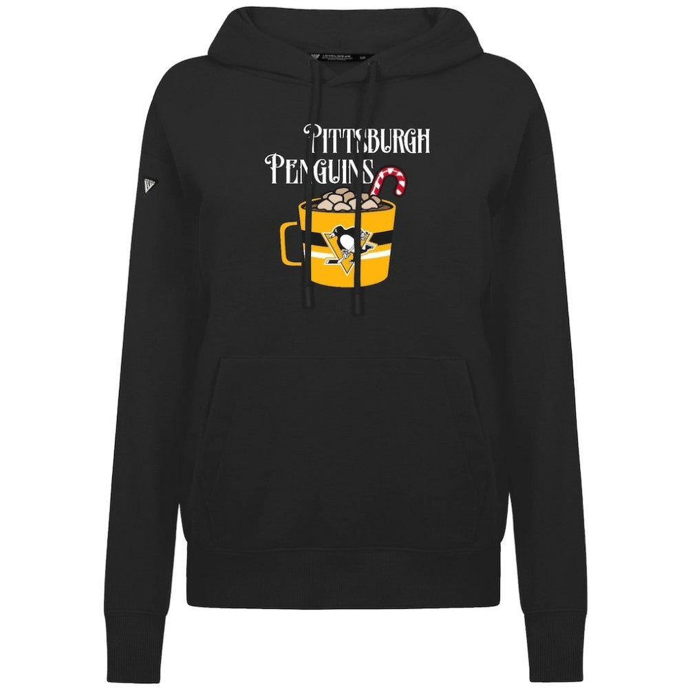 Pittsburgh Penguins Levelwear Women's Mellow Holiday Adorn Hoodie - Black - NHL 203587463