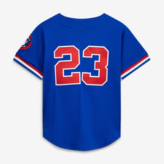 Ryne Sandberg Chicago Cubs Mitchell & Ness Cooperstown Collection 1996 Mesh Batting Practice Button-Up Jersey - Royal - Mitchell & Ness Lifestyle