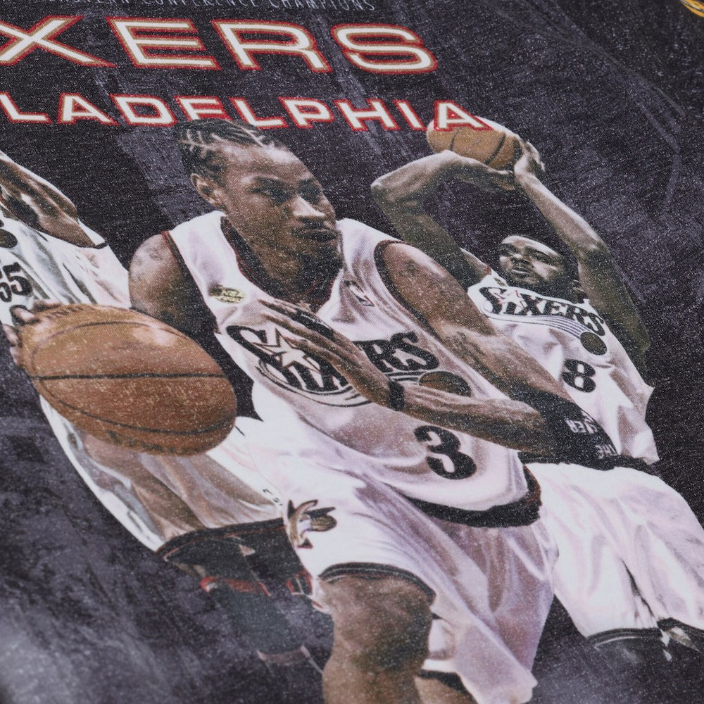 Philadelphia 76ers Hardwood Classics Originals Collection 2000-2001 Team Roster T-Shirt Black | Mitchell & Ness US