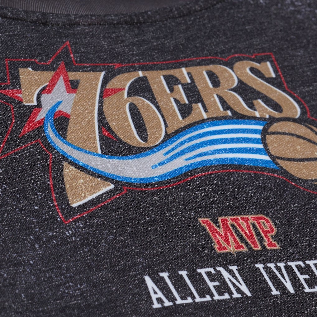 Philadelphia 76ers Hardwood Classics Originals Collection 2000-2001 Team Roster T-Shirt Black | Mitchell & Ness US
