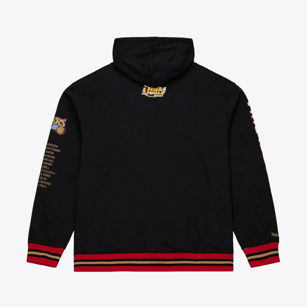 Philadelphia 76ers Hardwood Classics Originals Collection 2000-2001 Team Roster Fleece Hoodie Black | Mitchell & Ness US
