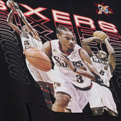 Philadelphia 76ers Hardwood Classics Originals Collection 2000-2001 Team Roster Fleece Hoodie Black | Mitchell & Ness US