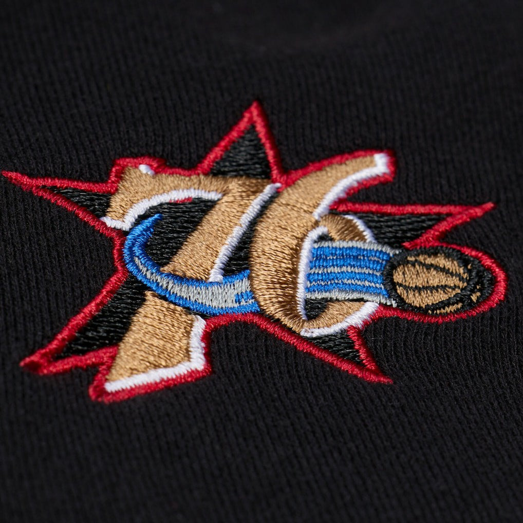 Philadelphia 76ers Hardwood Classics Originals Collection 2000-2001 Team Roster Fleece Hoodie Black | Mitchell & Ness US