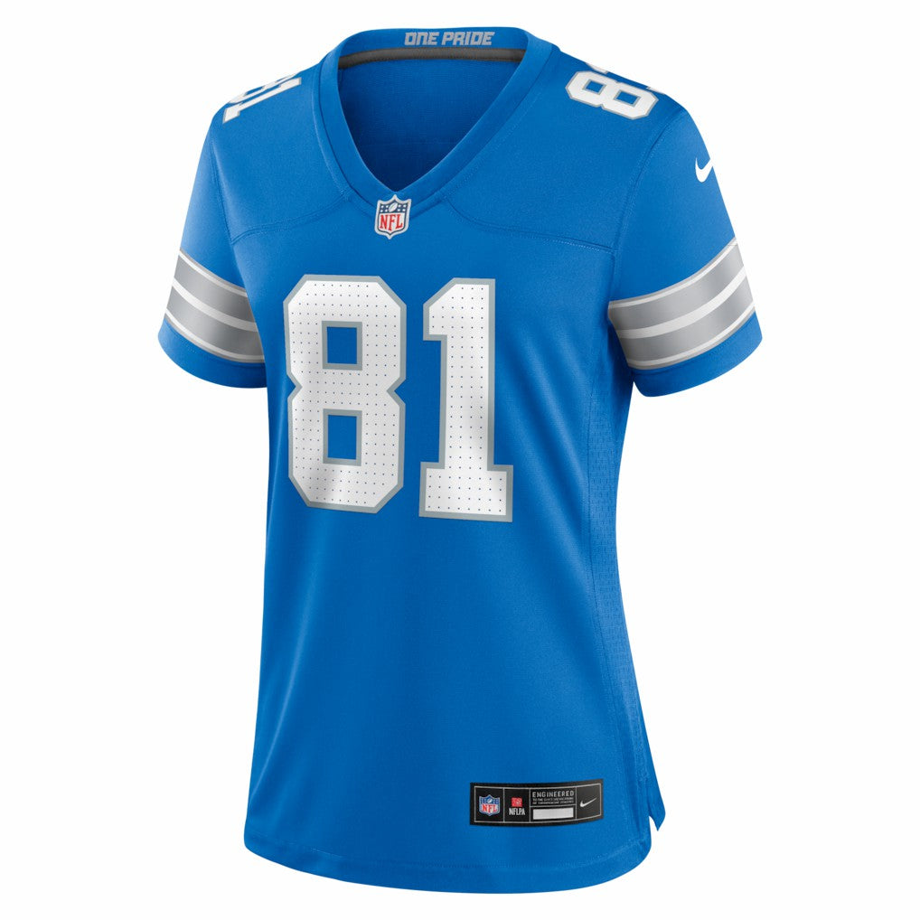 Nike Calvin Johnson Detroit Lions Women's Team Retired Game Jersey Blue