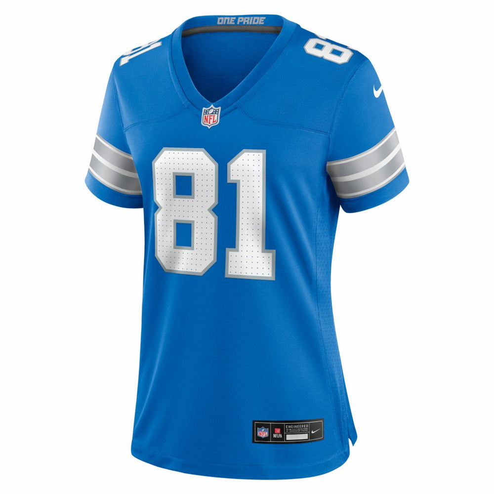 Nike Calvin Johnson Detroit Lions Women's Team Retired Game Jersey Blue