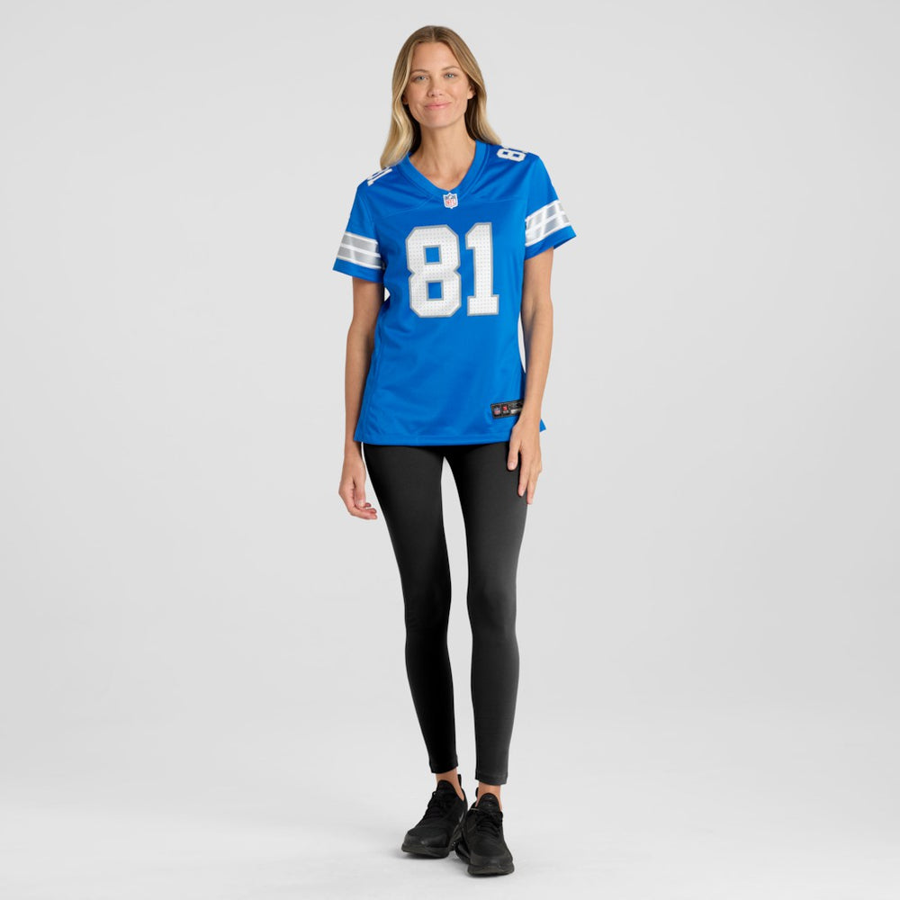 Nike Calvin Johnson Detroit Lions Women's Team Retired Game Jersey Blue
