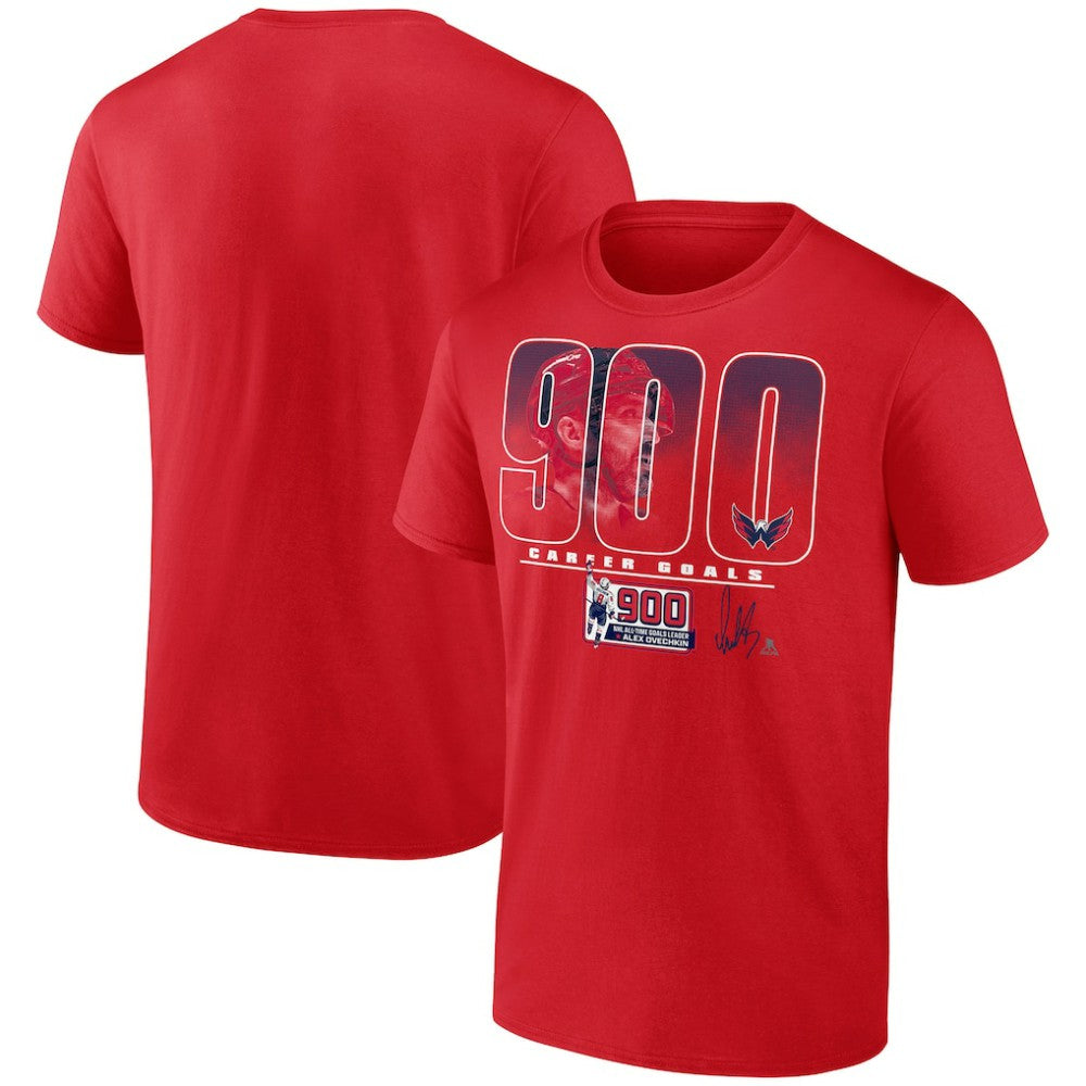 Alexander Ovechkin Washington Capitals 900th Career Goal T-Shirt - Red - NHL 203596086