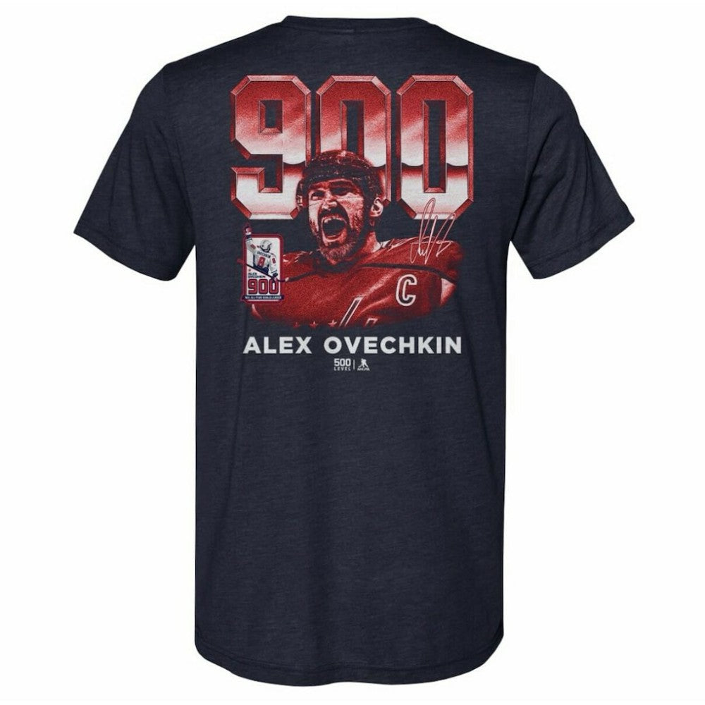 Alexander Ovechkin Washington Capitals 500 Level 900th Career Goal Tri-Blend T-Shirt - Navy - NHL 203597221