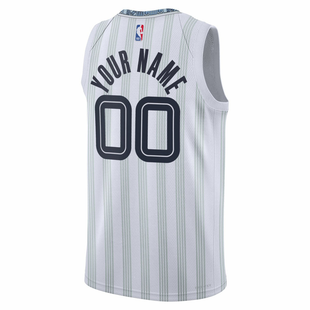 Memphis Grizzlies Unisex 2025/26 City Edition Swingman Custom Jersey White | Nike