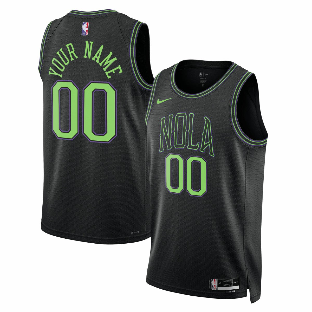 New Orleans Pelicans Unisex 2025/26 City Edition Swingman Custom Jersey Black | Nike online