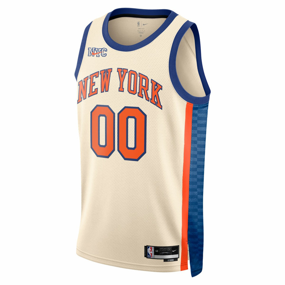 New York Knicks Unisex 2025/26 City Edition Swingman Custom Jersey Cream | Nike Near Me