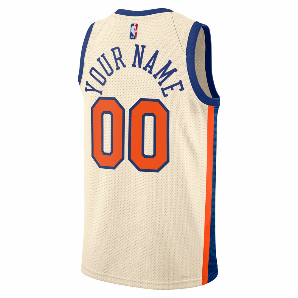 New York Knicks Unisex 2025/26 City Edition Swingman Custom Jersey Cream | Nike Near Me