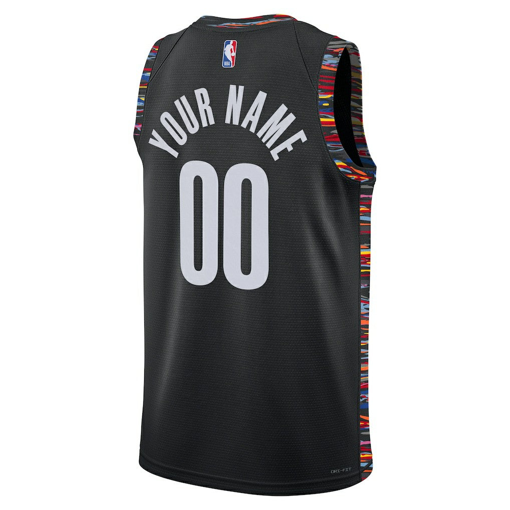 Brooklyn Nets Unisex 2025/26 City Edition Swingman Custom Jersey Black | Nike