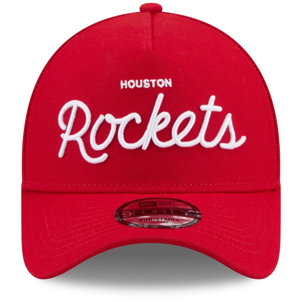 Houston Rockets x Malbon Golf Unisex 9FORTY A-Frame Adjustable Hat for sale Red | New Era Near Me