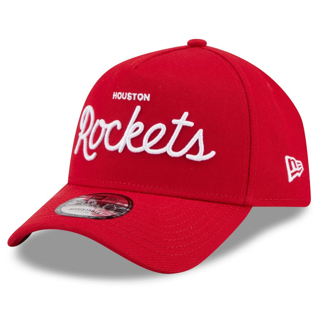 Houston Rockets x Malbon Golf Unisex 9FORTY A-Frame Adjustable Hat for sale Red | New Era Near Me