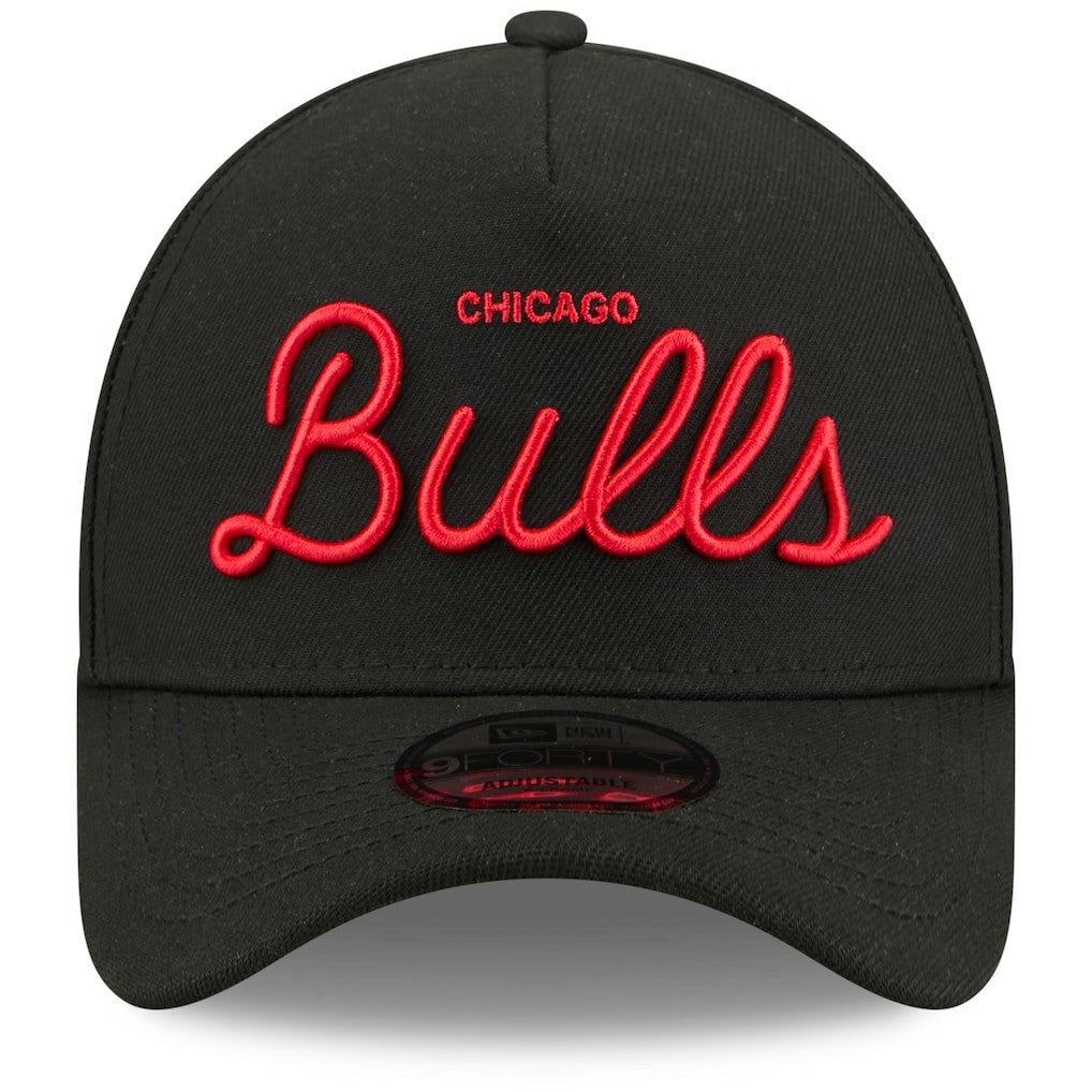 Chicago Bulls x Malbon Golf Unisex 9FORTY A-Frame Adjustable Hat Black | New Era Near Me