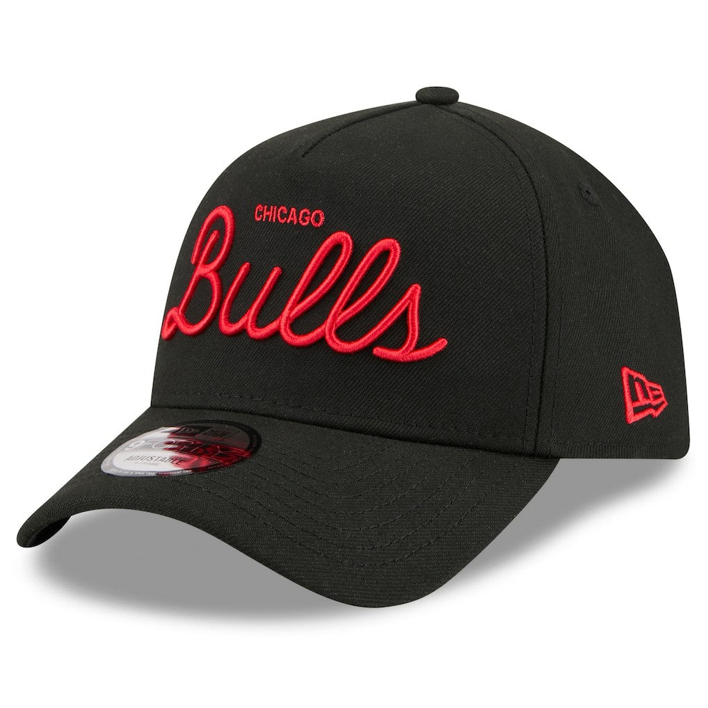 Chicago Bulls x Malbon Golf Unisex 9FORTY A-Frame Adjustable Hat Black | New Era Near Me