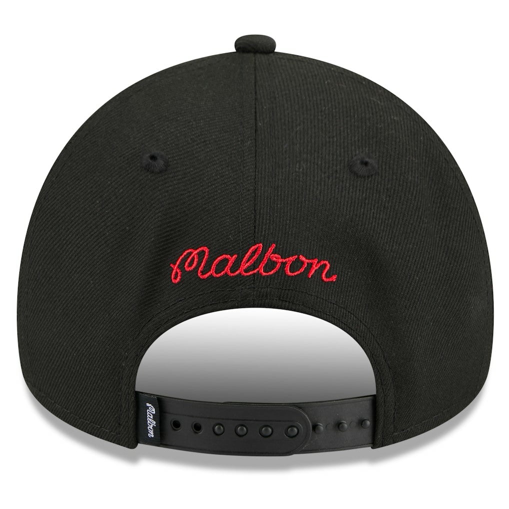 Chicago Bulls x Malbon Golf Unisex 9FORTY A-Frame Adjustable Hat Black | New Era Near Me