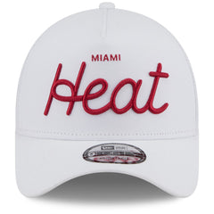 Miami Heat x Malbon Golf Unisex 9FORTY A-Frame Adjustable Hat White | New Era US