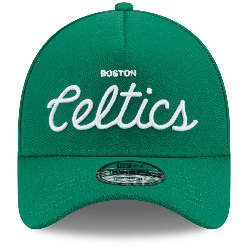 Boston Celtics x Malbon Golf Unisex 9FORTY A-Frame Adjustable Hat Green | New Era online