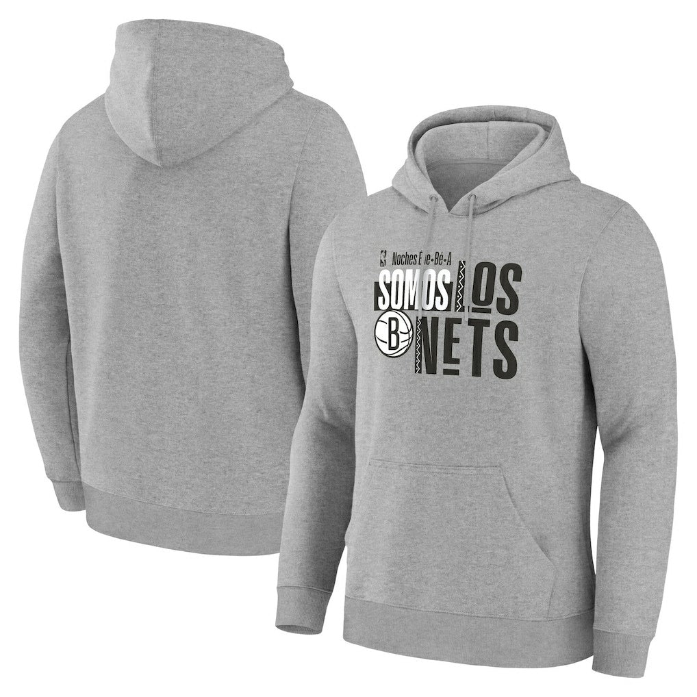 Brooklyn Nets Noches Training Hoodie Gray