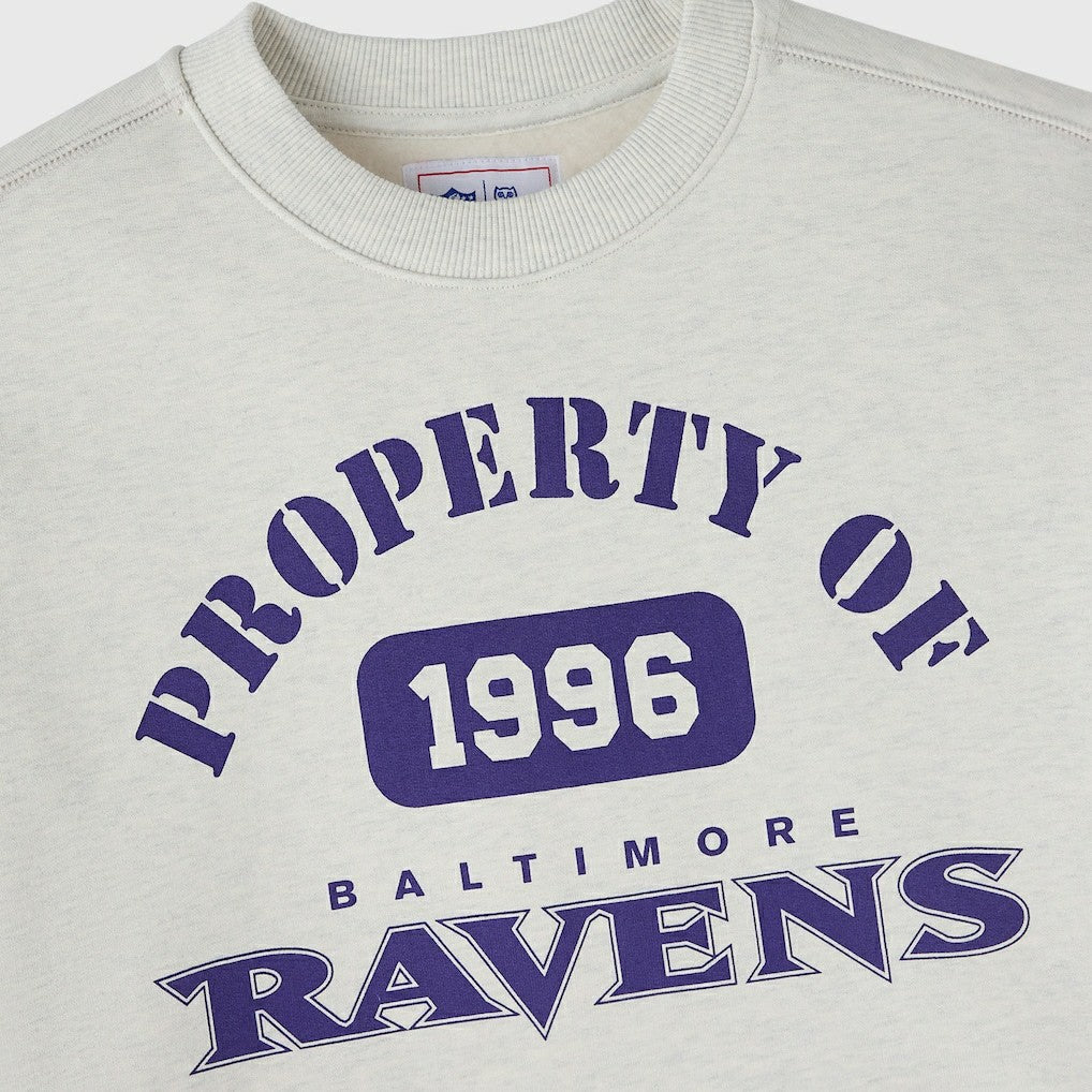 Baltimore Ravens OVO x NFL Unisex Fleece Sweatshirt Heather Gray