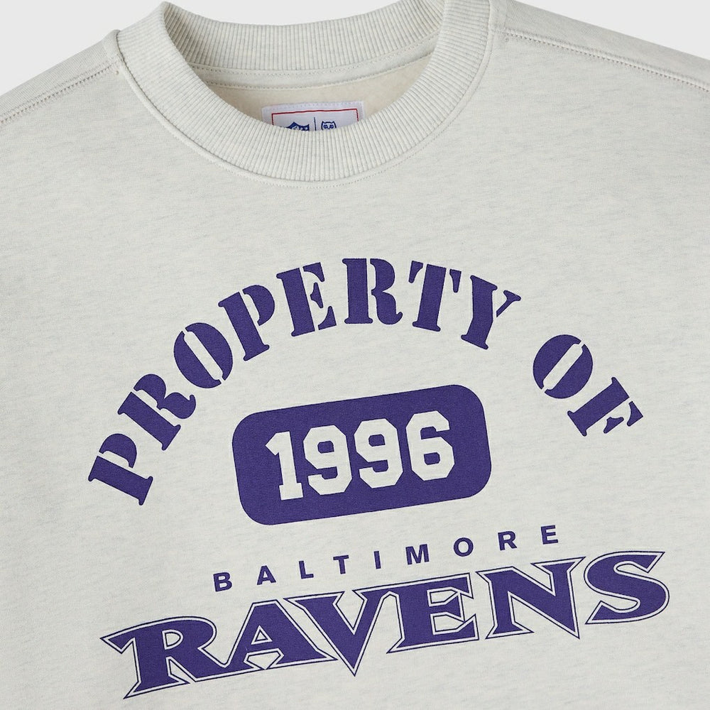Baltimore Ravens OVO x NFL Unisex Fleece Sweatshirt Heather Gray