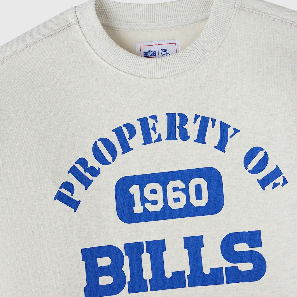 Buffalo Bills OVO x NFL Unisex Fleece Sweatshirt Heather Gray