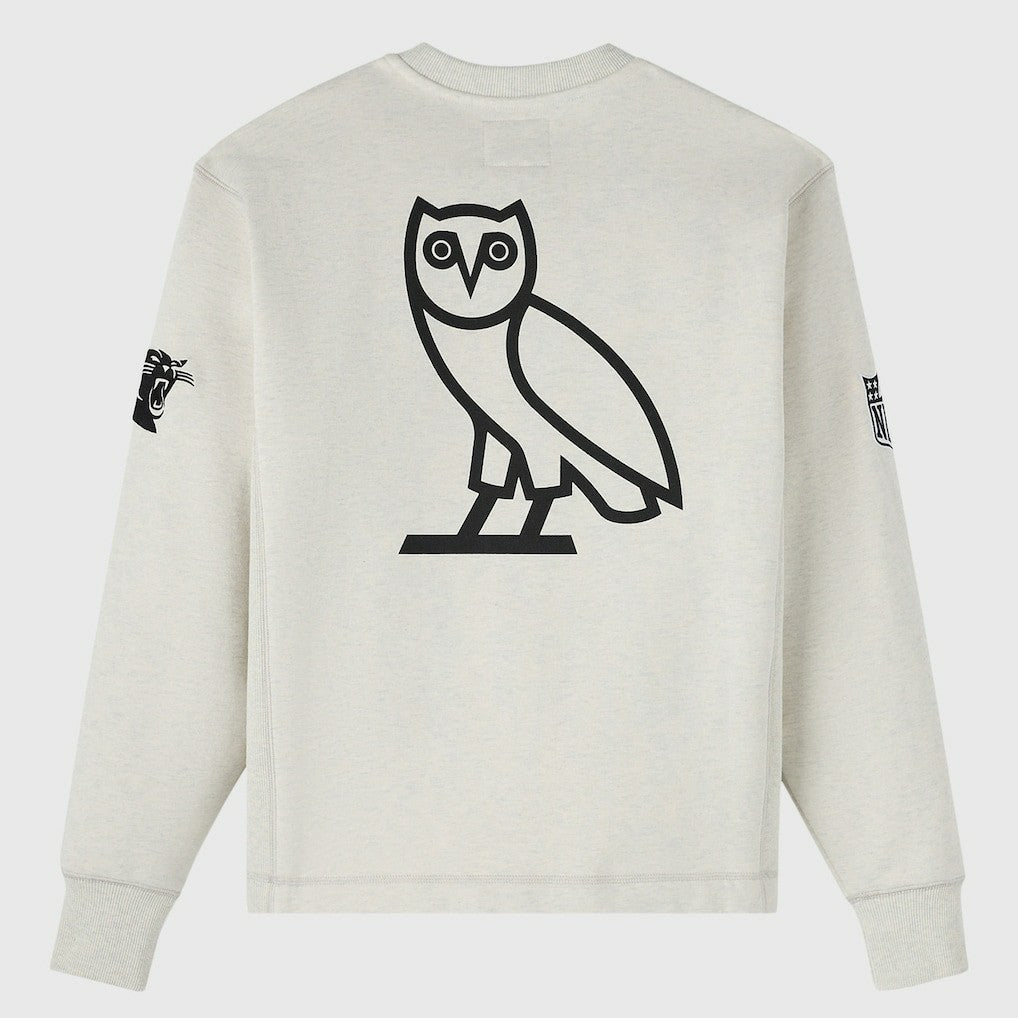 Carolina Panthers OVO x NFL Unisex Fleece Sweatshirt Heather Gray