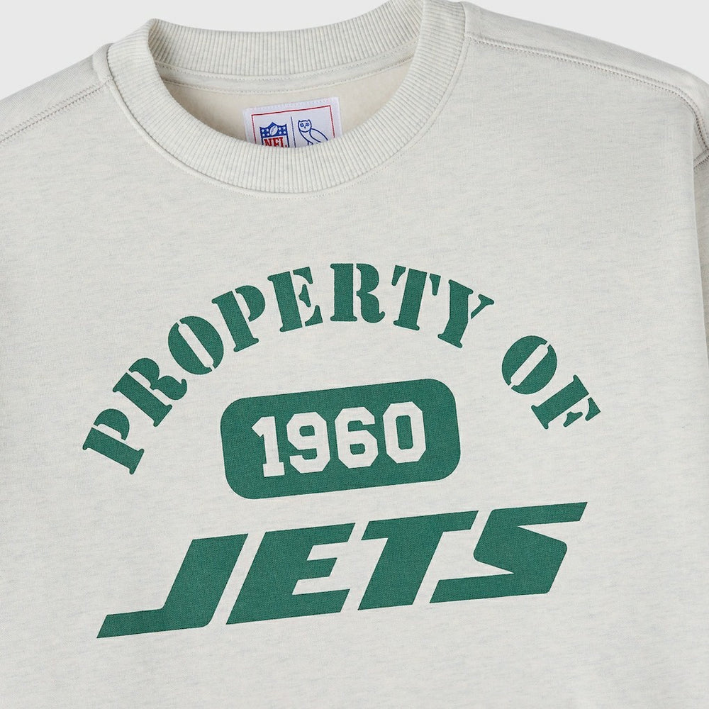 New York Jets OVO x NFL Unisex Fleece Sweatshirt Heather Gray