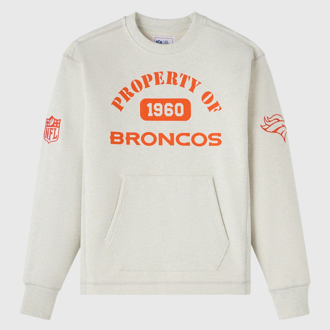 Denver Broncos OVO x NFL Unisex Fleece Sweatshirt Heather Gray
