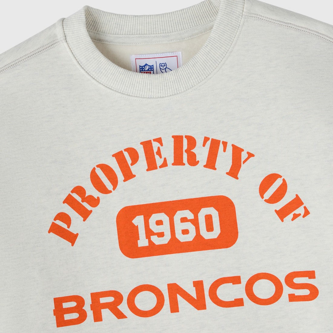 Denver Broncos OVO x NFL Unisex Fleece Sweatshirt Heather Gray