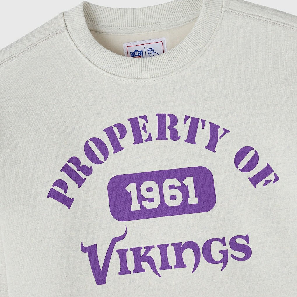Minnesota Vikings OVO x NFL Unisex Fleece Sweatshirt Heather Gray