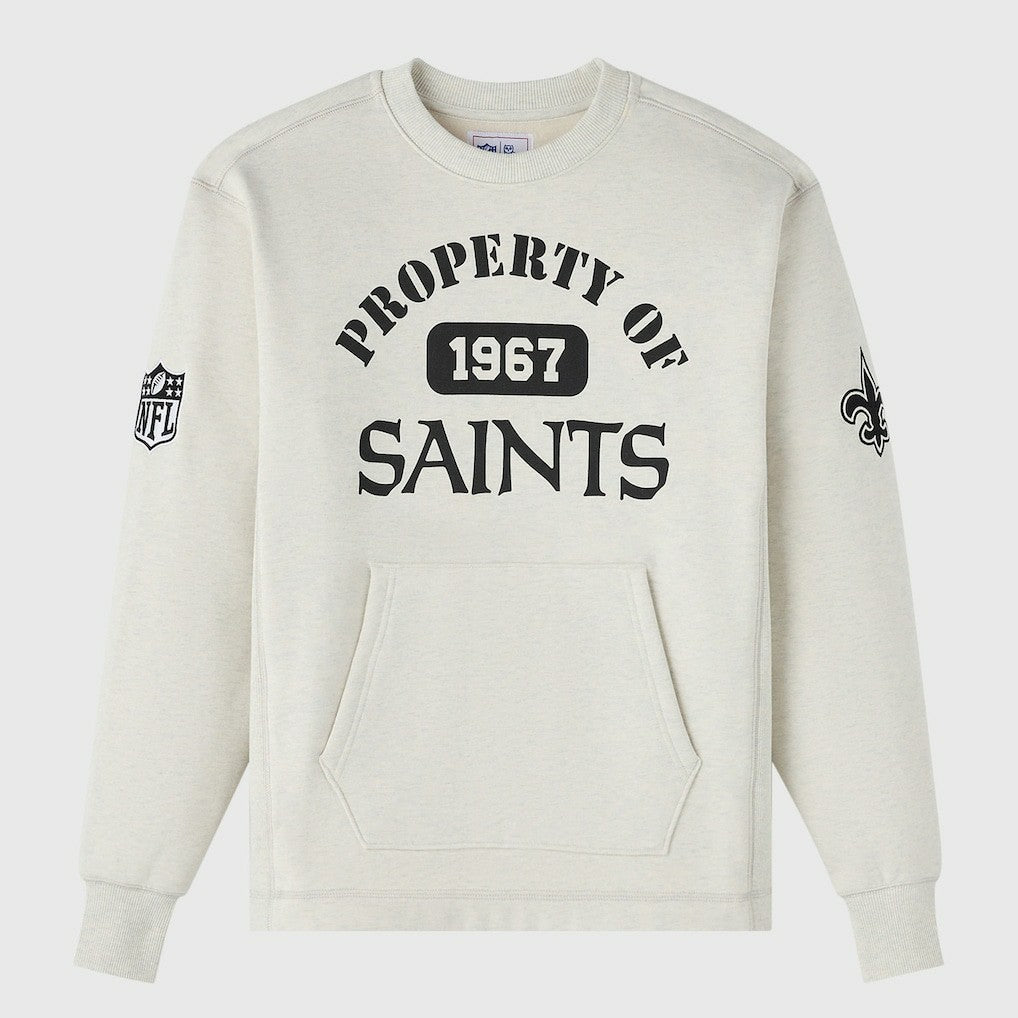 New Orleans Saints OVO x NFL Unisex Fleece Sweatshirt Heather Gray