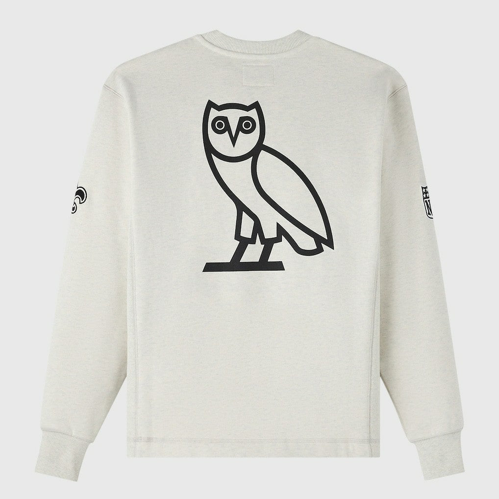 New Orleans Saints OVO x NFL Unisex Fleece Sweatshirt Heather Gray