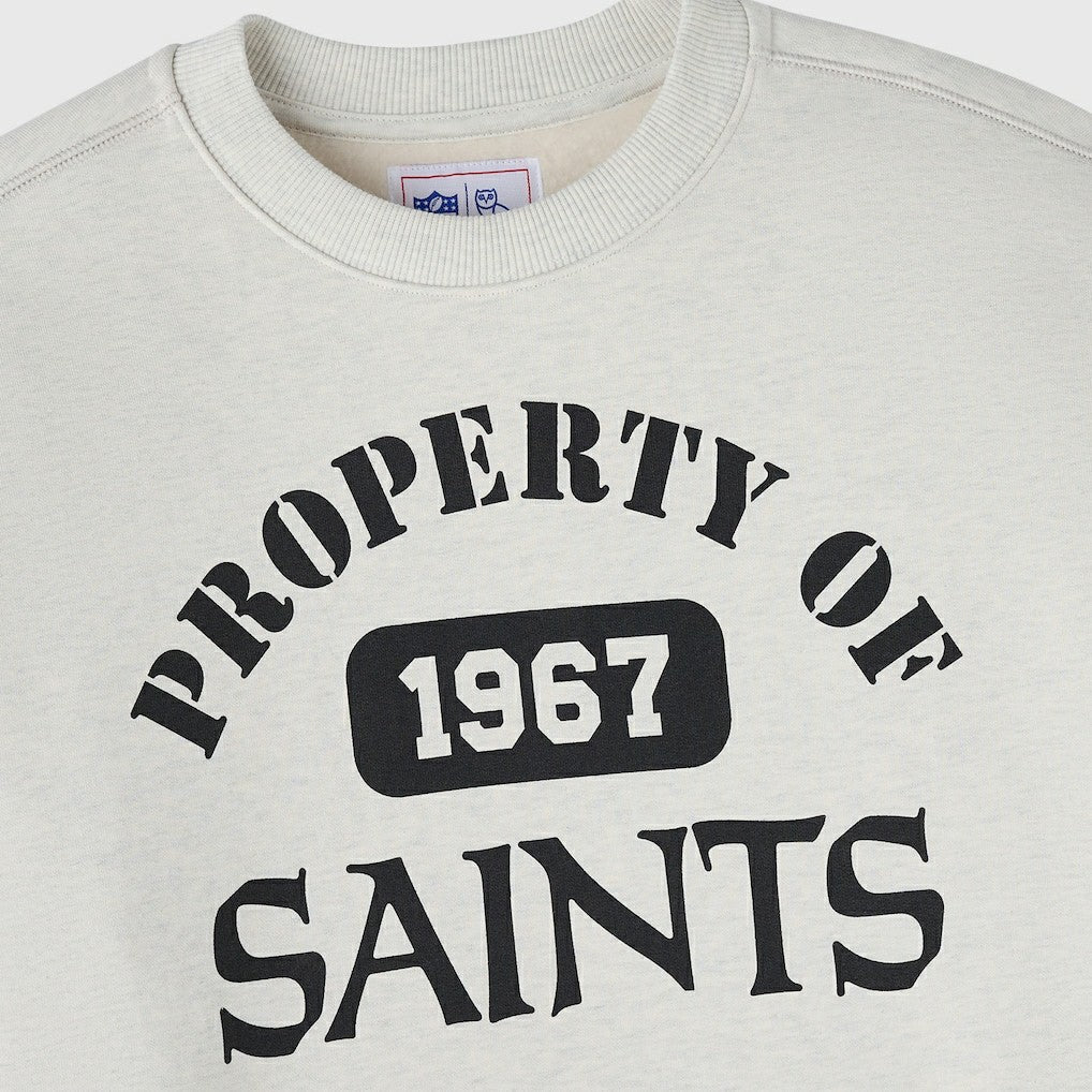 New Orleans Saints OVO x NFL Unisex Fleece Sweatshirt Heather Gray