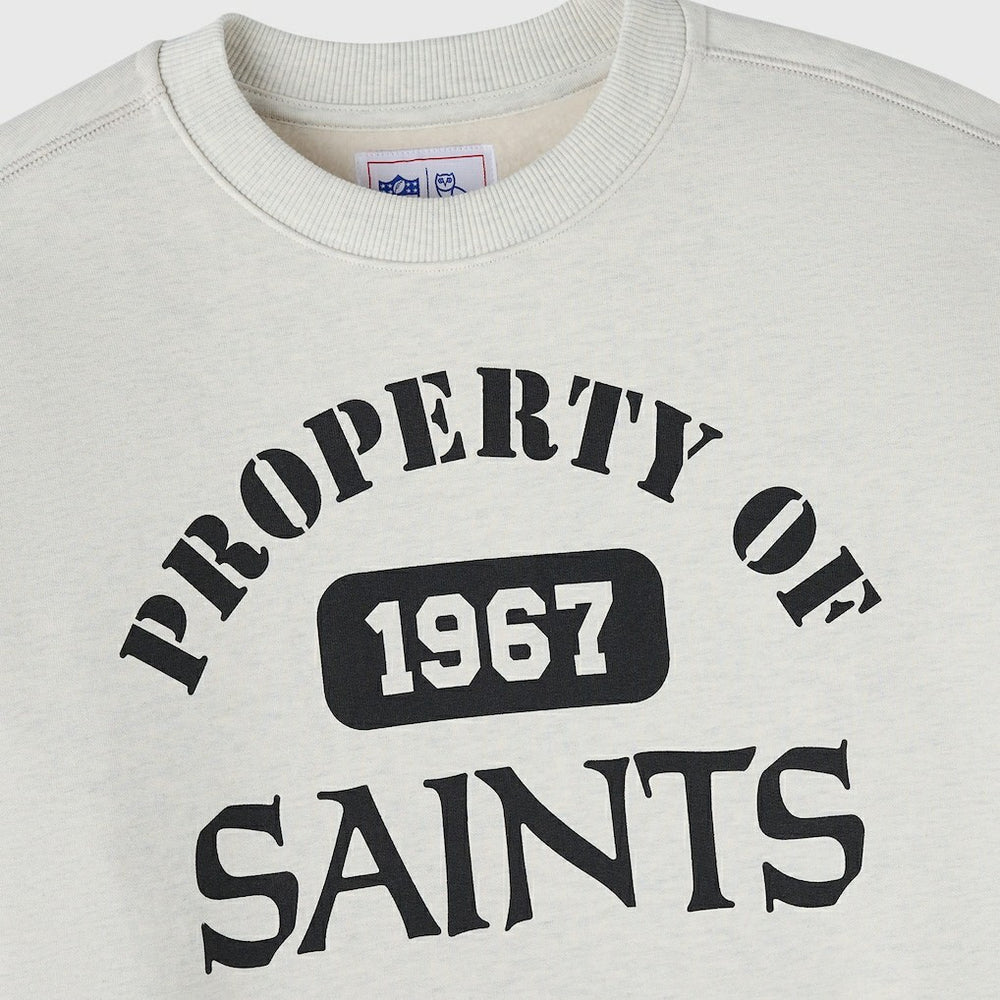 New Orleans Saints OVO x NFL Unisex Fleece Sweatshirt Heather Gray