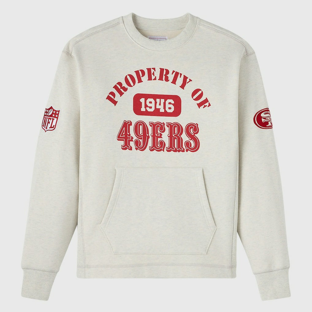 San Francisco 49ers OVO x NFL Unisex Fleece Sweatshirt Heather Gray