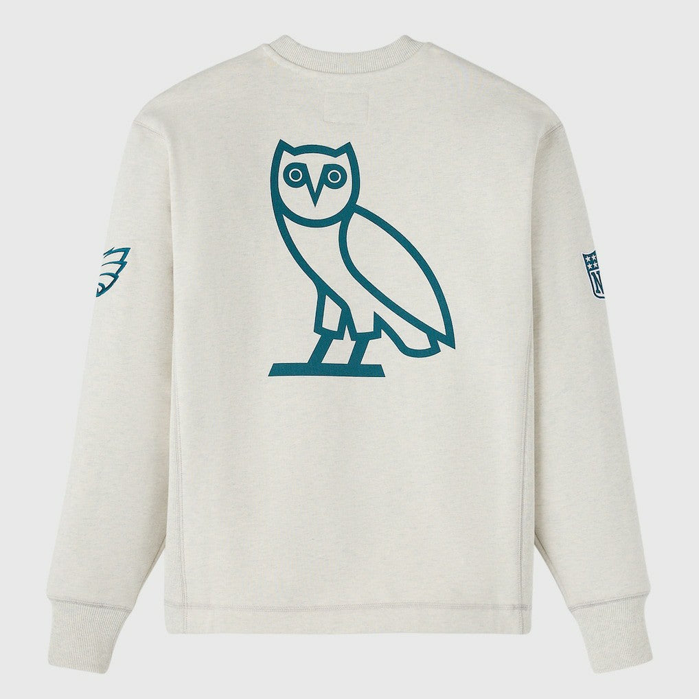 Philadelphia Eagles OVO x NFL Unisex Fleece Sweatshirt Heather Gray