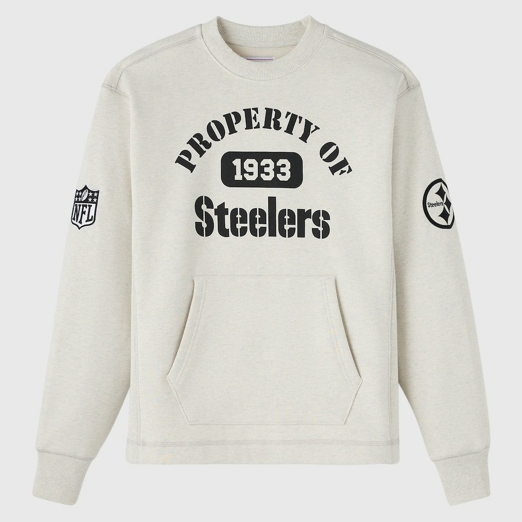 Pittsburgh Steelers OVO x NFL Unisex Fleece Sweatshirt Heather Gray