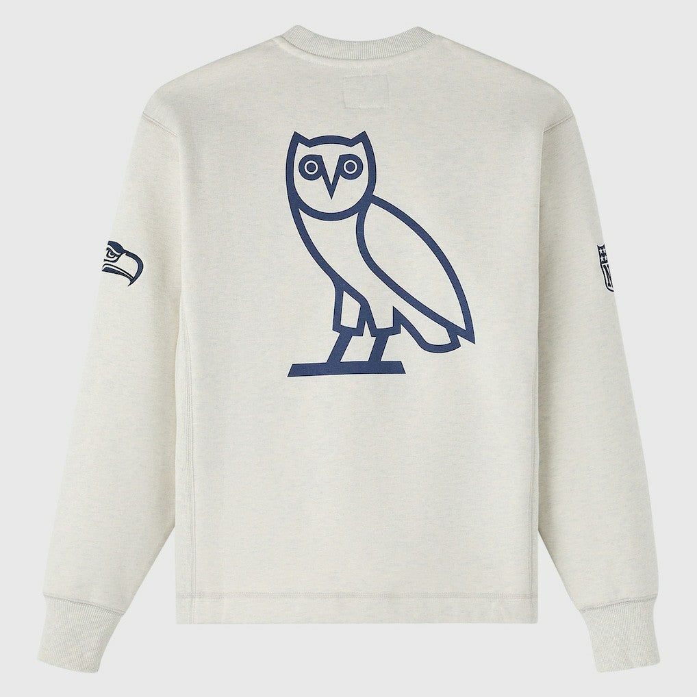 Seattle Seahawks OVO x NFL Unisex Fleece Sweatshirt Heather Gray