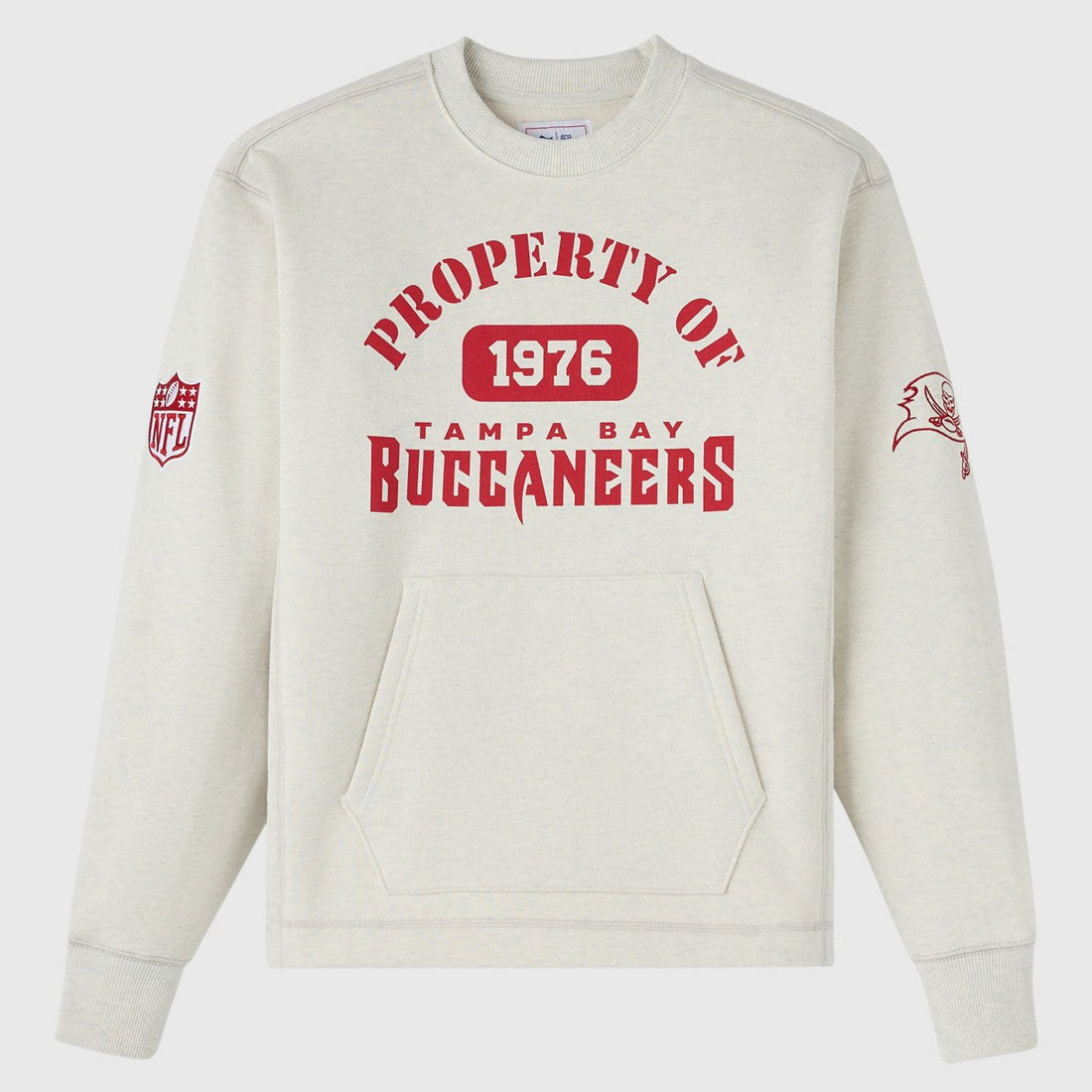 Tampa Bay Buccaneers OVO x NFL Unisex Fleece Sweatshirt Heather Gray