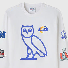 Los Angeles Rams OVO x NFL Unisex Long Sleeve T-Shirt White