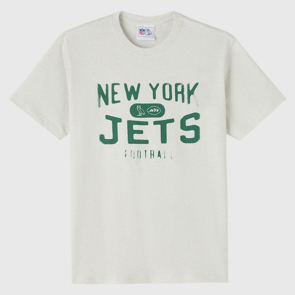 New York Jets OVO x NFL Unisex T-Shirt Heather Gray