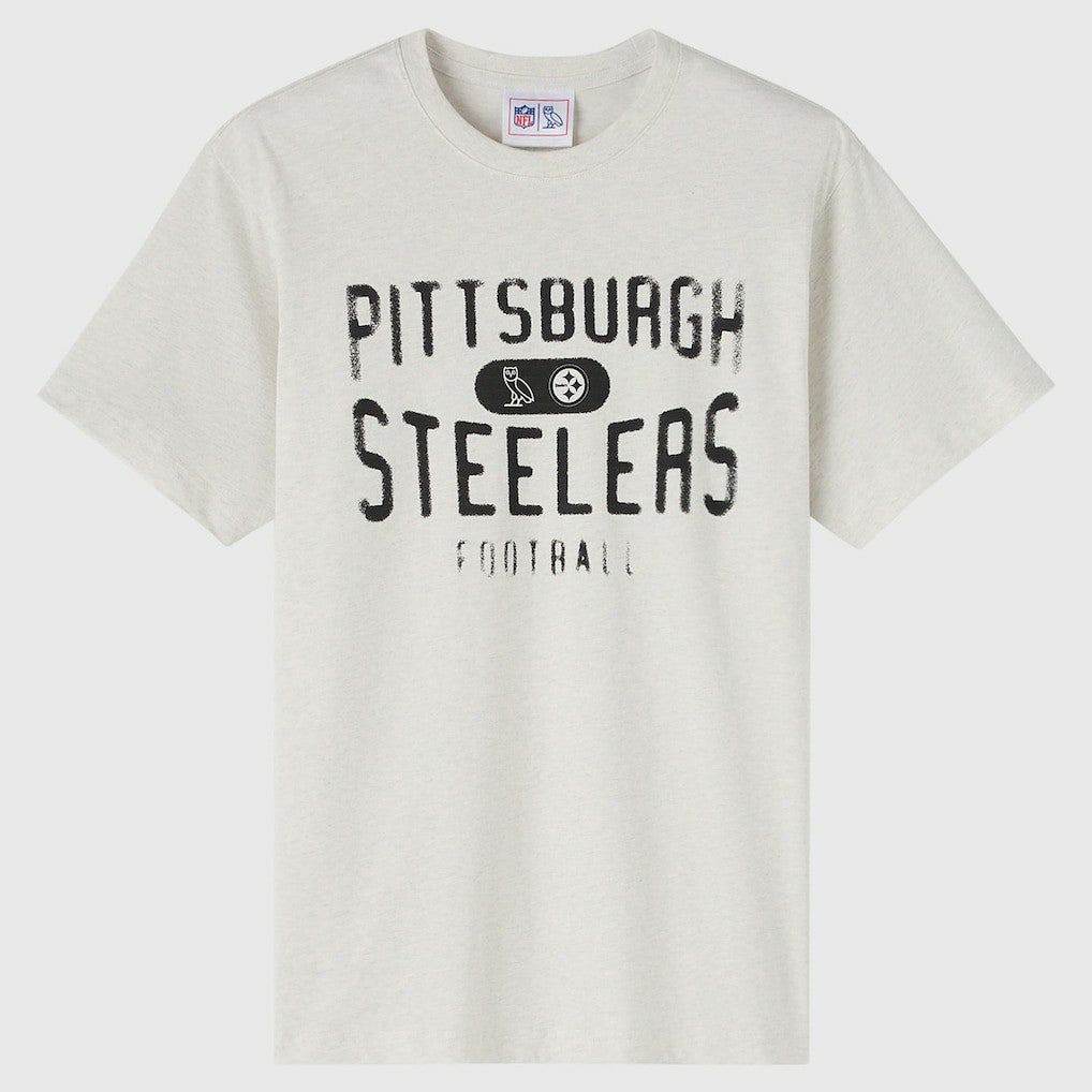 Pittsburgh Steelers OVO x NFL Unisex T-Shirt Heather Gray